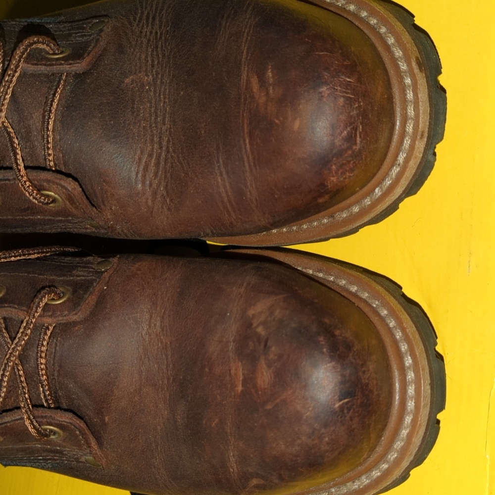 CAROLINA® Waterproof 8" Steel Toe Logger Mens 10 Brown Excellent - Picture 9 of 15